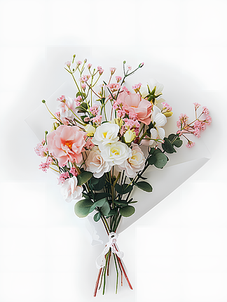 雏菊礼盒 白色床上的清新浪漫